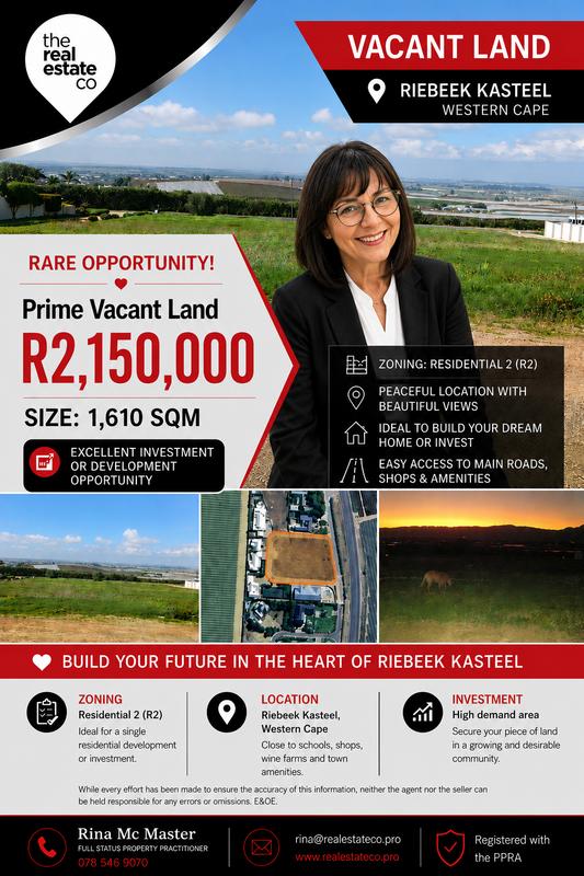 0 Bedroom Property for Sale in Riebeek Kasteel Western Cape